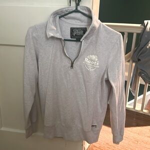 Roots quarter zip sweater Heather Grey